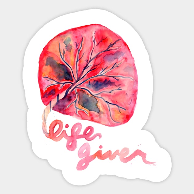 Placenta - Life Giver Sticker by WoolPickle